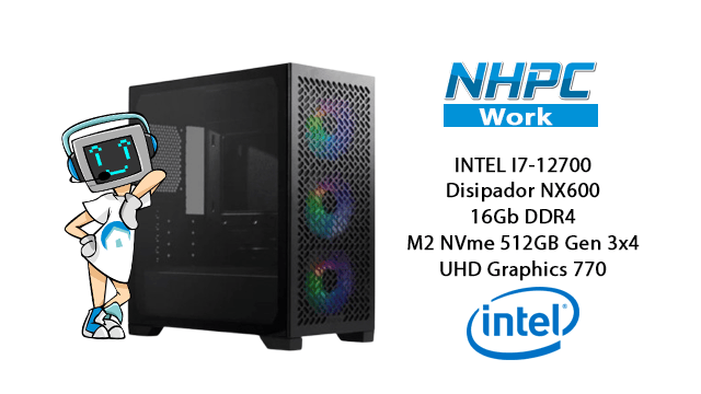 Pc NHPC Work Gamma Intel Core I7-12700 / 16GB / 512GB